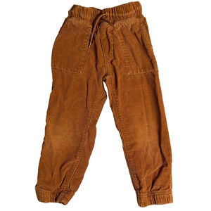Oshkosh Bgosh Corduroy Pants Boys 3T Brown 100% Cotton Drawstring Fall Staple